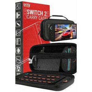 Nintendo Switch 2 Black Travel Carry Case Holds 20 Games 2025 7.9" Model NIB